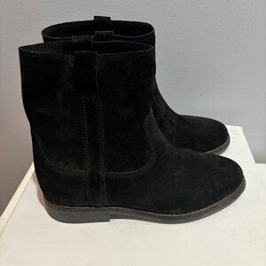 ISABEL MARANT SUSEE SUEDE LOW BOOTS BLACK, SIZE 39